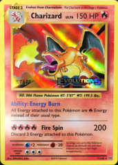 Charizard 11/108 Sheen Holo STAFF Promo - XY Evolutions Prerelease